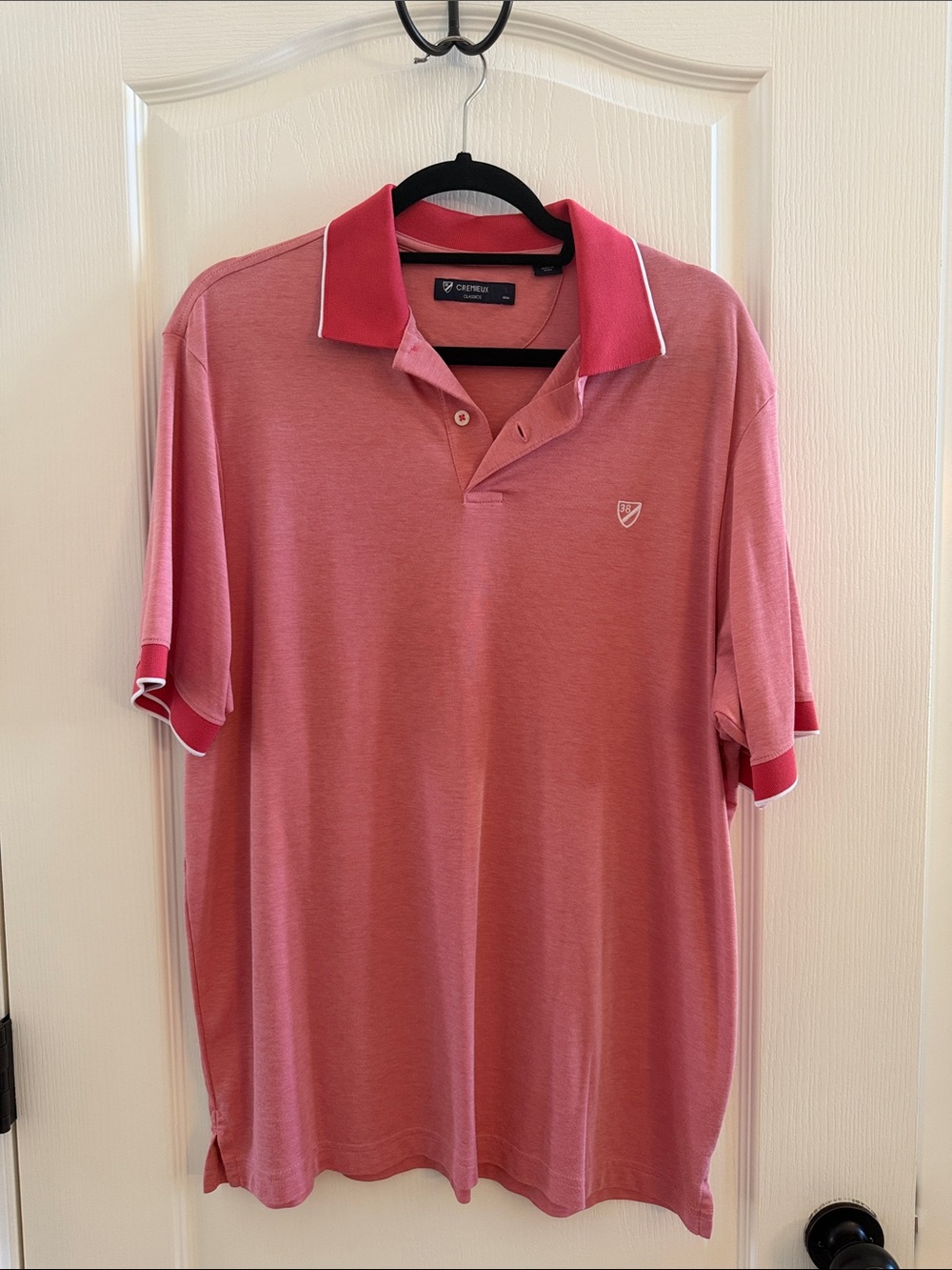 Daniel Cremieux Pink Short-Sleeve Polo with Contrast Trim
